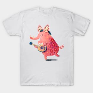 Pig playing on a banjo T-Shirt